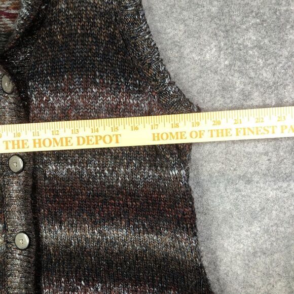 Woolrich Sweater Vest Womens Large L Wool Acrylic Lambs Muted Stripe Knit - Picture 5 of 8